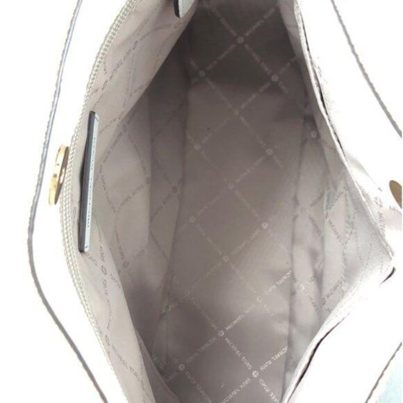 Michael Kors Nicole Gold Fabric Leather Medium Shoulder Bag SAMPLE - Picture 6 of 12